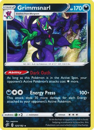 Rebel Clash - 125/192 - Grimmsnarl - Holo