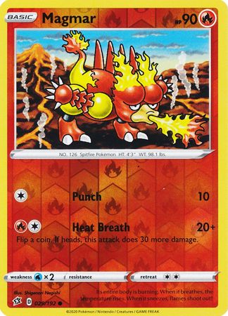 Rebel Clash - 029/192 - Magmar - Reverse Holo
