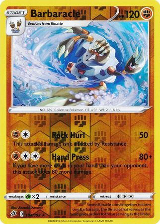 Rebel Clash - 104/192 - Barbaracle - Reverse Holo