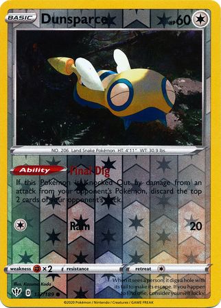 Darkness Ablaze - 137/189 - Dunsparce - Reverse Holo