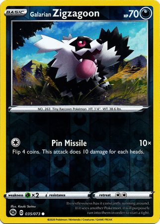 Champion's Path - 035/073 - Galarian Zigzagoon - Reverse Holo