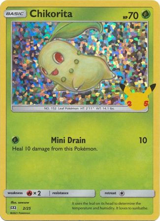 McDonald's 25th Anniversary - 02/25 - Chikorita - Holo