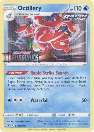 Black Star Promos - SWSH089 - Octillery - Pre-Release Holo