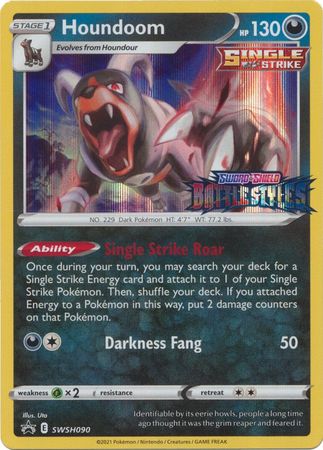 Black Star Promos - SWSH090 - Houndoom - Pre-Release Holo