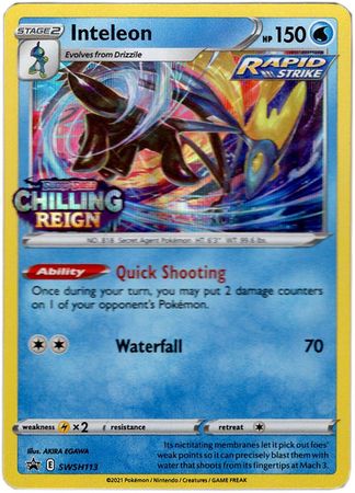 Black Star Promos - SWSH113 - Inteleon - Pre-Release Holo