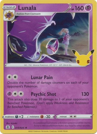 Celebrations - 15/25 - Lunala - Holo