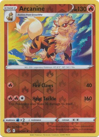 Fusion Strike - 033/264 - Arcanine - Reverse Holo