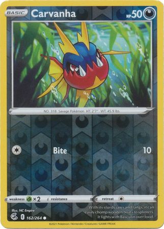 Fusion Strike - 162/264 - Carvanha - Reverse Holo