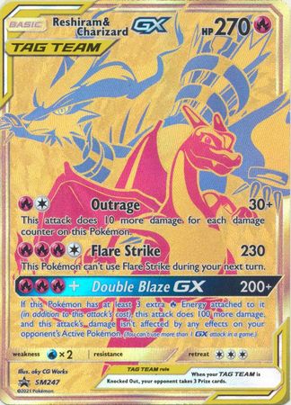 Black Star Promos - SM247 - Reshiram & Charizard GX (Tag Team)