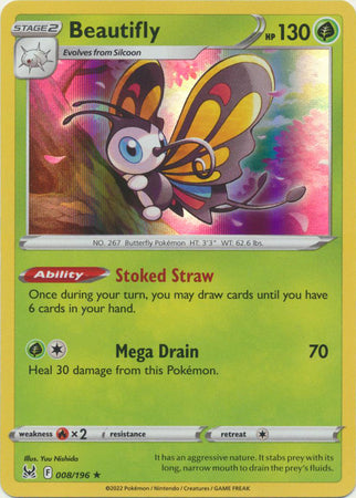 Lost Origin - 008/196 - Beautifly - Holo