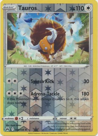 Crown Zenith - 106/159 - Tauros - Reverse Holo