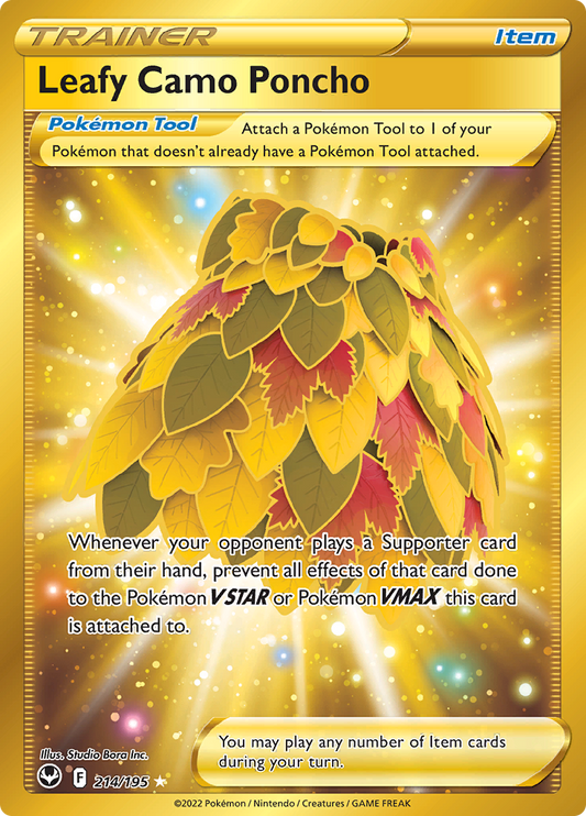 Silver Tempest - 214/195 - Leafy Camo Poncho (Gold)