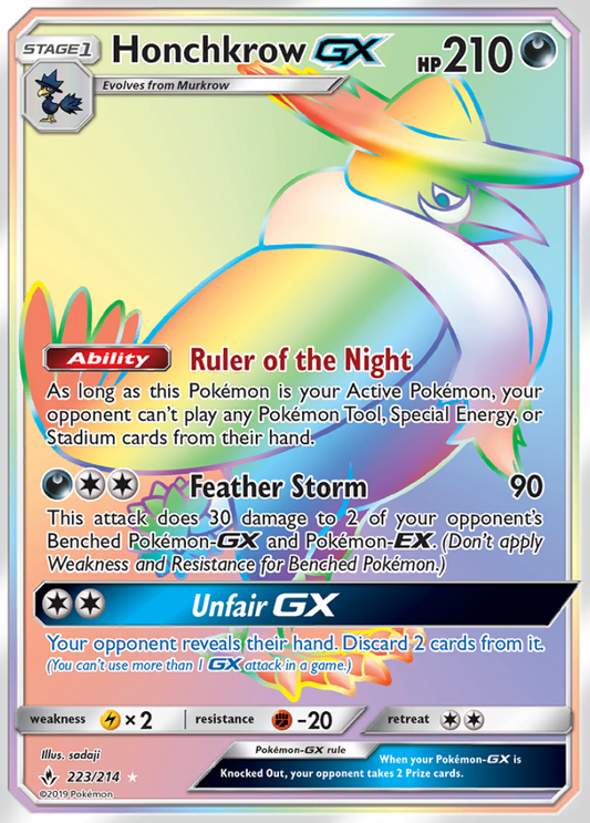 Unbroken Bonds - 223/214 - Honchkrow GX