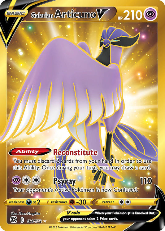 Brilliant Stars - 181/172 - Galarian Articuno V (Gold)