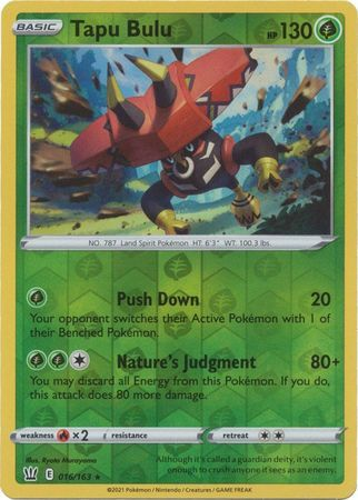 Battle Styles - 016/163 - Tapu Bulu - Reverse Holo