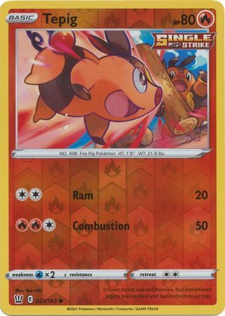 Battle Styles - 023/163 - Tepig - Reverse Holo