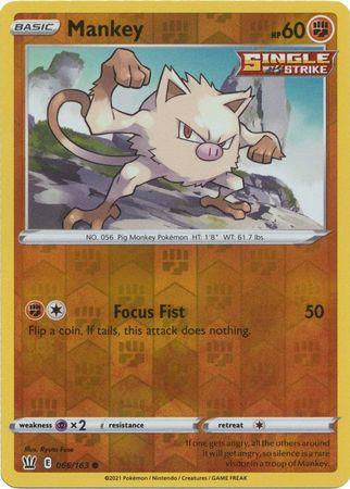 Battle Styles - 066/163 - Mankey - Reverse Holo