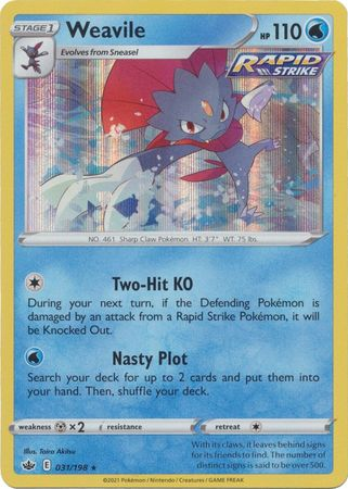 Chilling Reign - 031/198 - Weavile - Holo