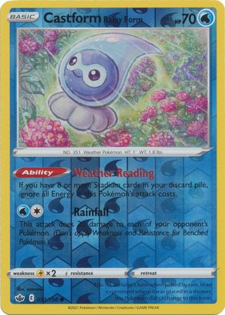 Chilling Reign - 033/198 - Castform (Rainy Form) - Reverse Holo