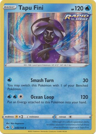 Chilling Reign - 040/198 - Tapu Fini - Holo