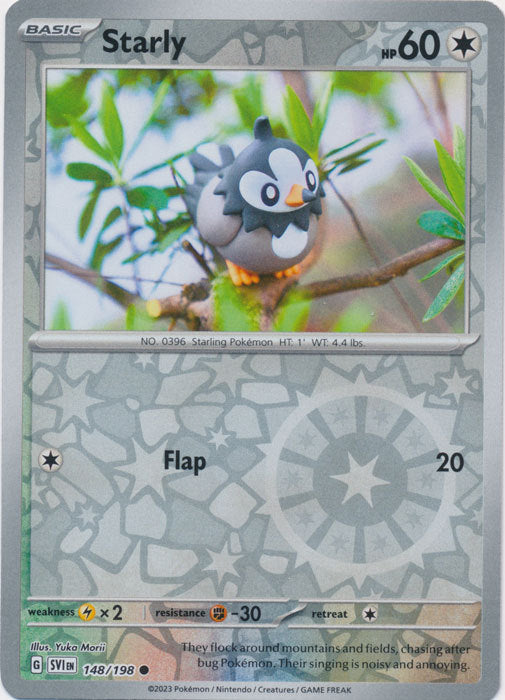 Scarlet & Violet - 148/198 - Starly - Reverse Holo