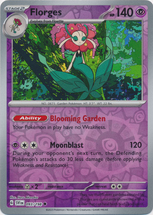 Scarlet & Violet - 093/198 - Florges - Reverse Holo