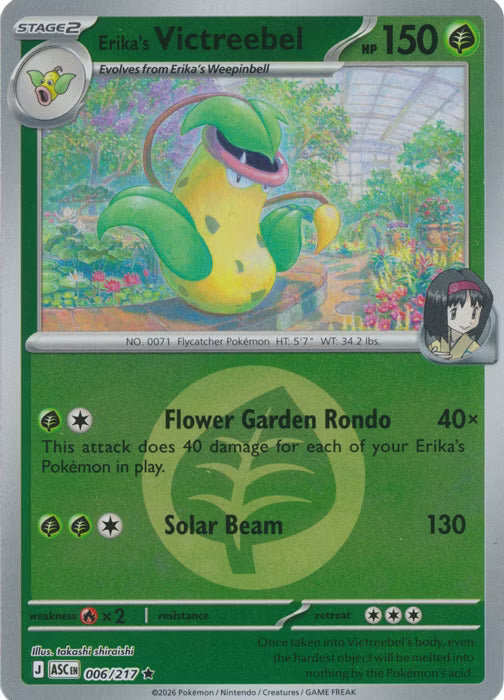 Ascended Heroes - 006/217 - Erika's Victreebel - Energy Reverse Holo