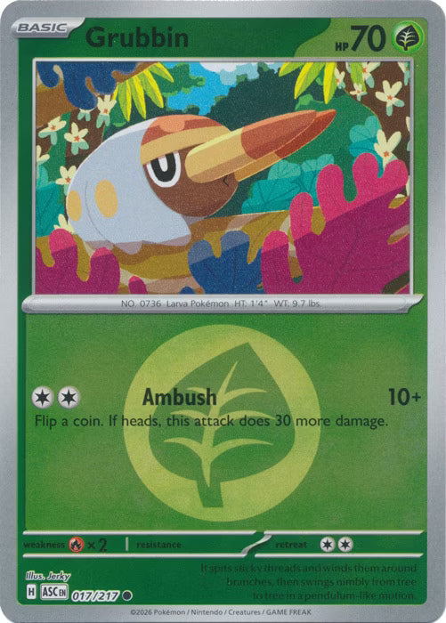 Ascended Heroes - 017/217 - Grubbin - Energy Reverse Holo
