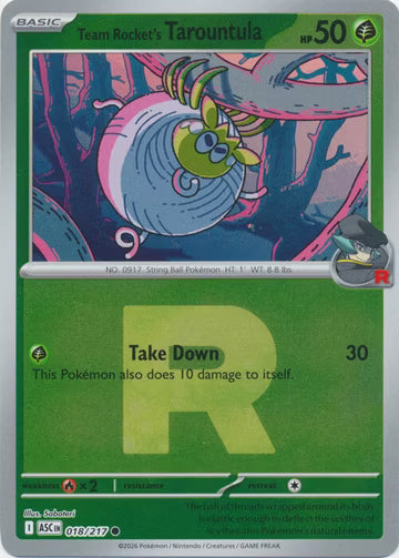 Ascended Heroes - 018/217 - Team Rocket's Tarountula - Rocket Reverse Holo