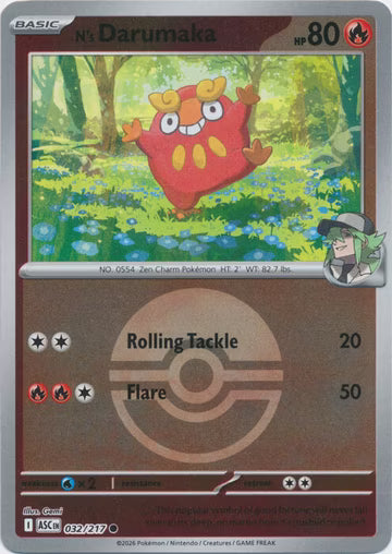 Ascended Heroes - 032/217 - N's Darumaka - Ball Reverse Holo