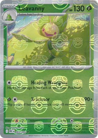 White Flare - 003/086 - Leavanny - Master Ball Reverse Holo
