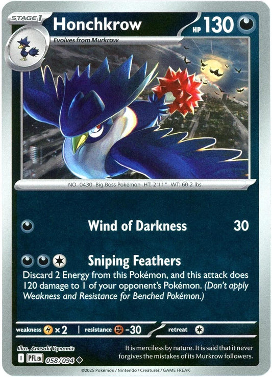 Phantasmal Flames - 058/094 - Honchkrow - Reverse Holo