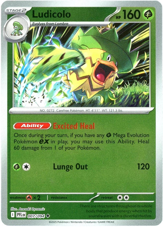 Phantasmal Flames - 007/094 - Ludicolo - Reverse Holo