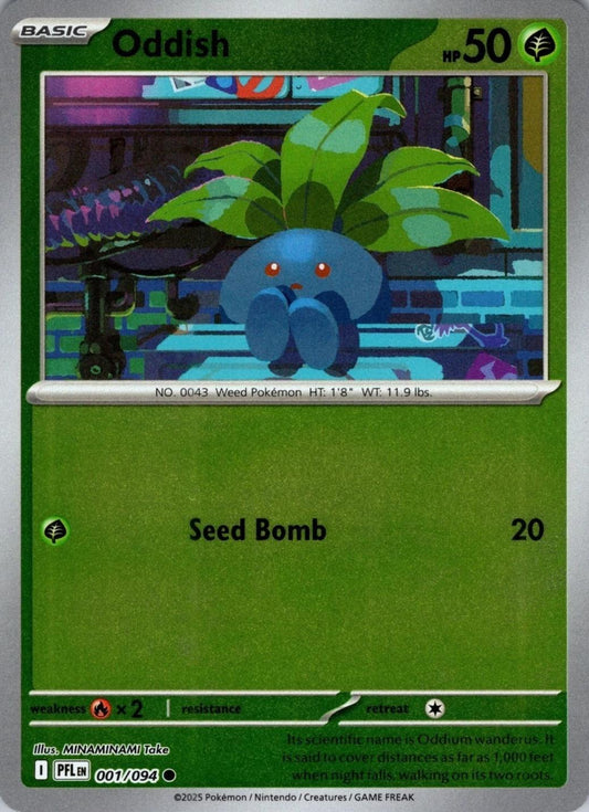 Phantasmal Flames - 001/094 - Oddish - Reverse Holo