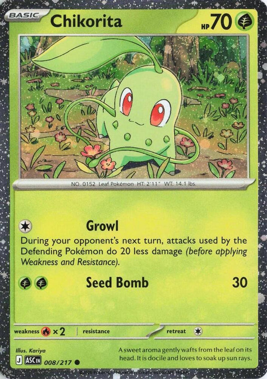 ASC - 008/217 - Chikorita - Cosmos Holo