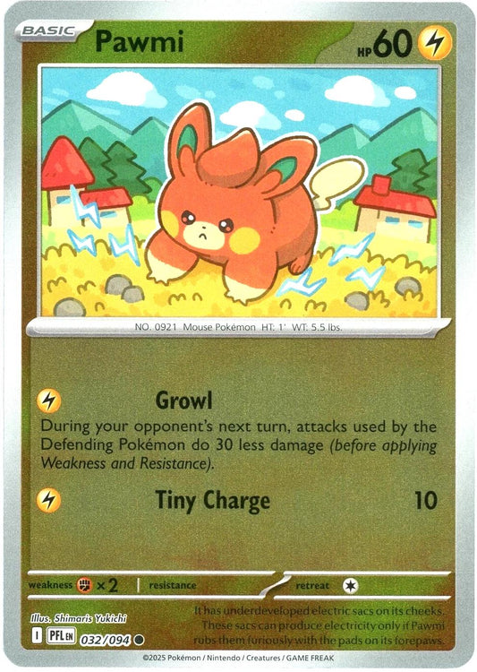 Phantasmal Flames - 032/094 - Pawmi - Reverse Holo