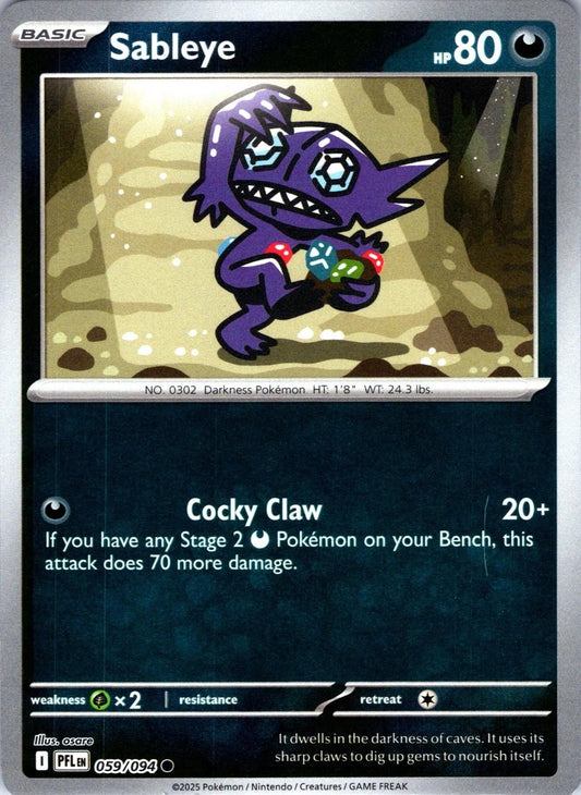 Phantasmal Flames - 059/094 - Sableye - Reverse Holo