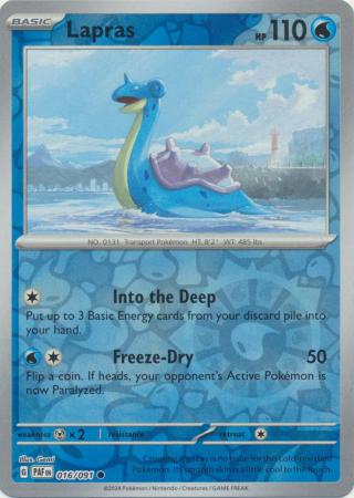 Paldean Fates - 016/091 - Lapras - Reverse Holo