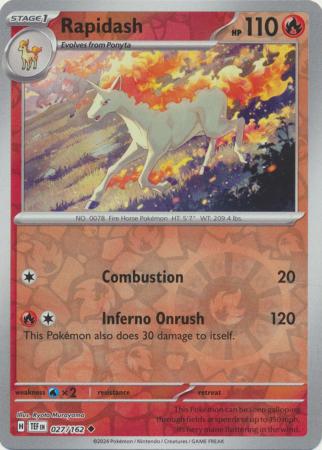 Temporal Forces - 027/162 - Rapidash - Reverse Holo