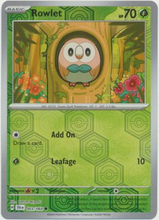 Shrouded Fable - 003/064 - Rowlet - Reverse Holo