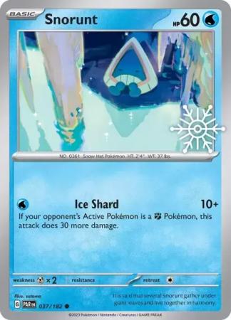 Paradox Rift - 037/182 - Snorunt - Holo (Stamped) (Sealed)