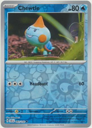 Stellar Crown - 043/142 - Chewtle - Reverse Holo
