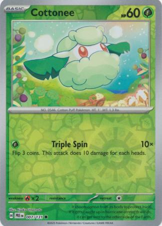 Prismatic Evolutions - 007/131 - Cottonee - Reverse Holo