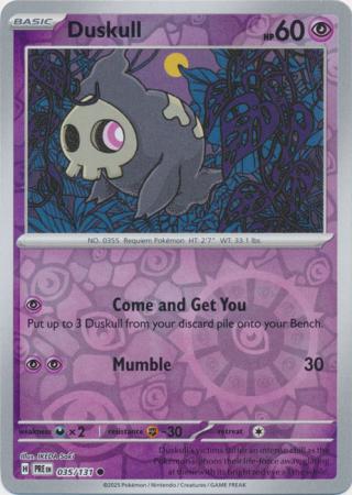 Prismatic Evolutions - 035/131 - Duskull - Reverse Holo