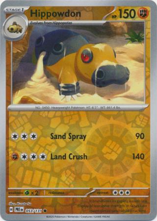 Prismatic Evolutions - 053/131 - Hippowdon - Reverse Holo