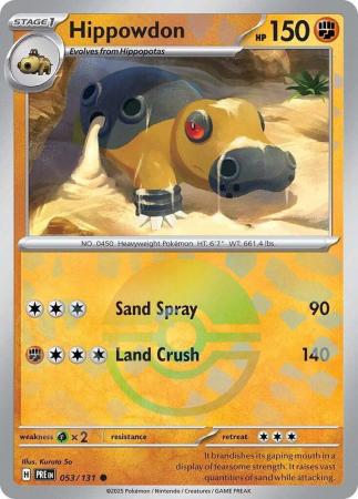 Prismatic Evolutions - 053/131 - Hippowdon - Poké Ball Reverse Holo