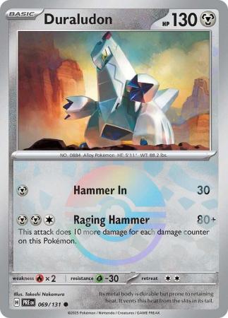 Prismatic Evolutions - 069/131 - Duraludon - Poké Ball Reverse Holo