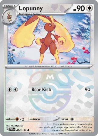 Prismatic Evolutions - 084/131 - Lopunny - Master Ball Reverse Holo
