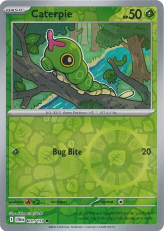 Journey Together - 001/159 - Caterpie - Reverse Holo