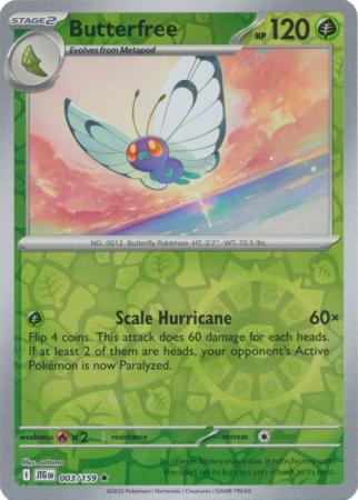 Journey Together - 003/159 - Butterfree - Reverse Holo